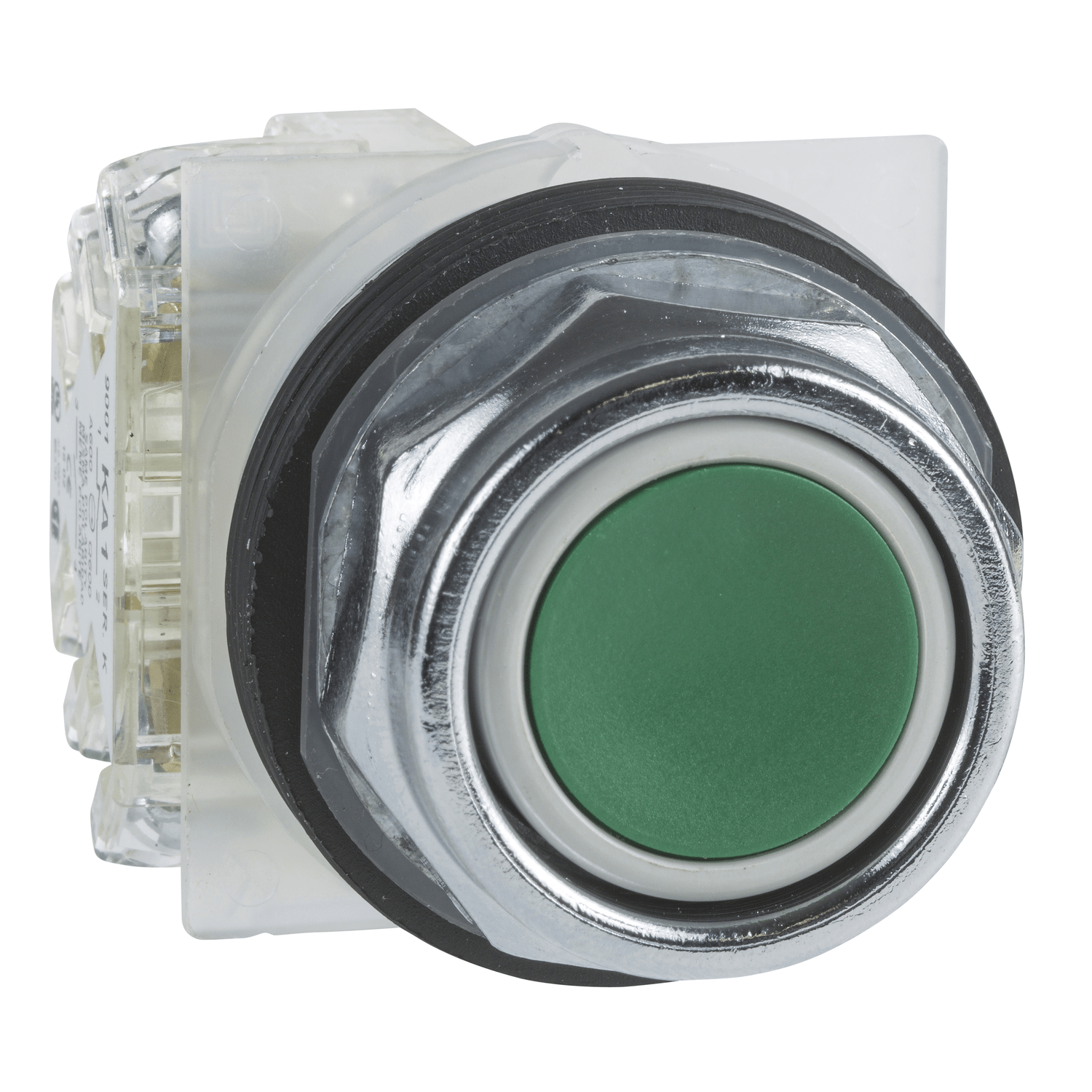 9001KR1UH5 - BOTÃO Ø30MM METÁLICO RETORNO POR MOLA PASTILHAS COLORIDAS NA
