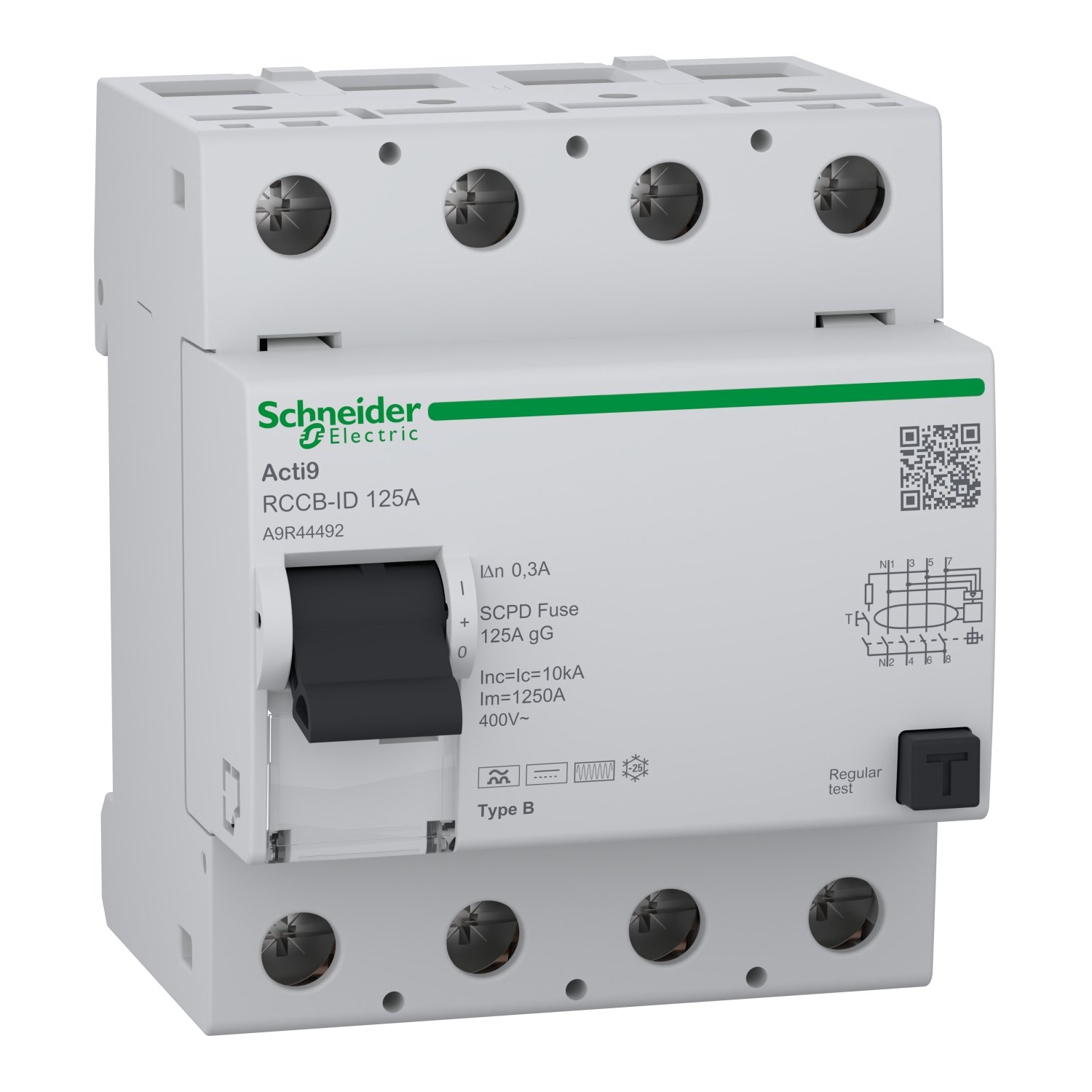 A9R44492 - INTERRUPTOR DIFERENCIAL IDR ACTI9 ILD 4P 125A 300MA