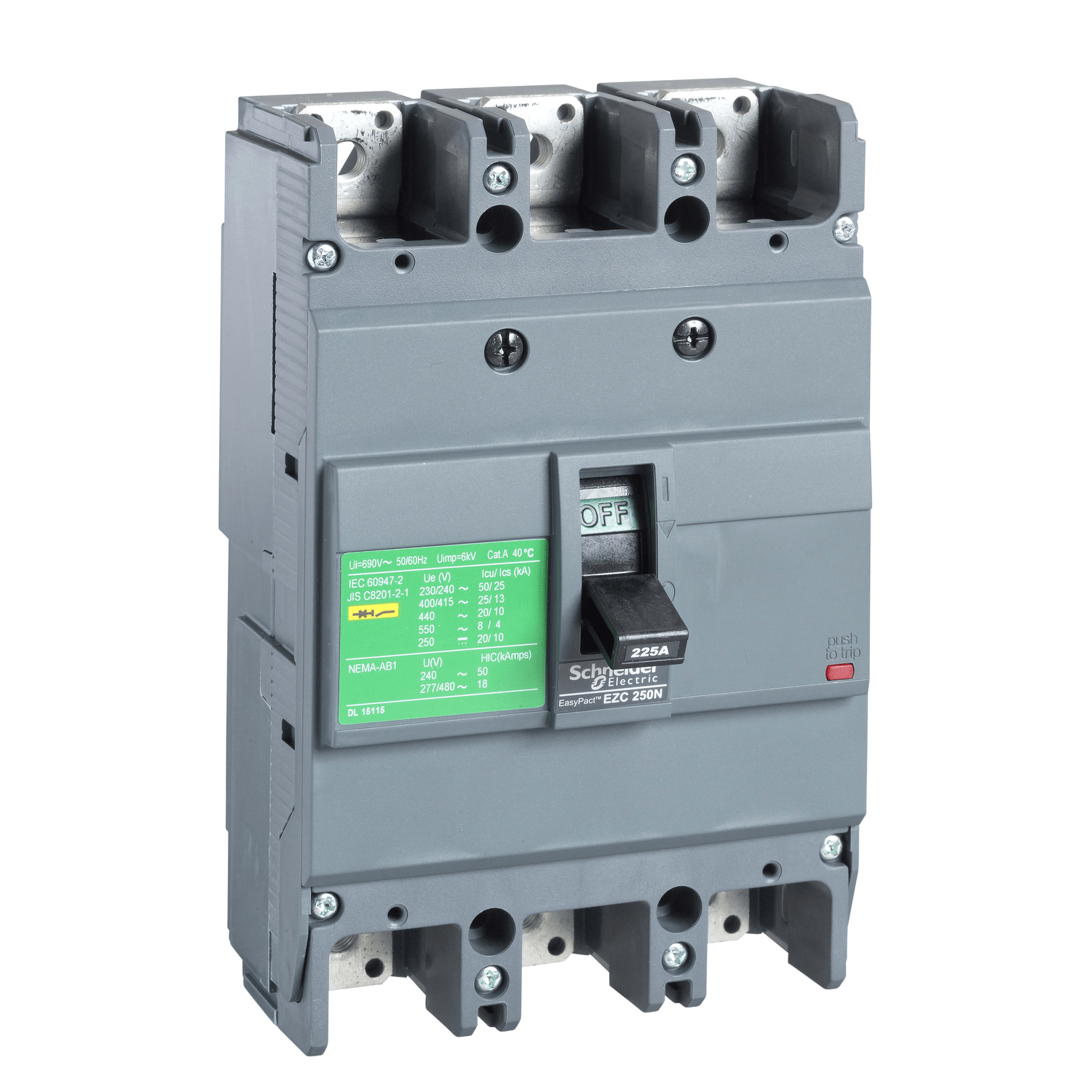 EZC250N3225 - DISJUNTOR 225A 3P EZC250N - Mais Industrial