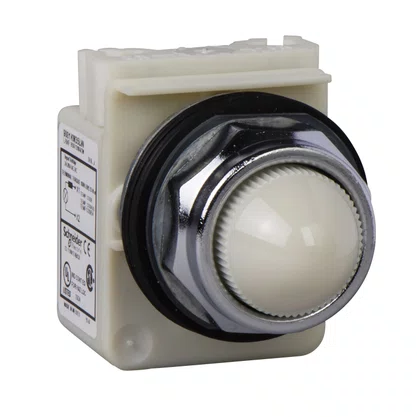 9001KP35LWW9 - SINALIZADOR Ø30MM METÁLICO LED DE ALTO BRILHO BRANCO 24VCA/CC
