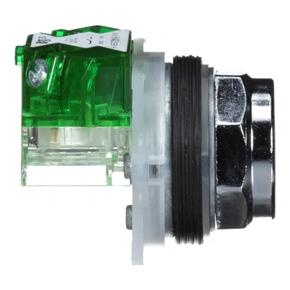 9001KR1BH5 - BOTÃO Ø30MM METÁLICO RETORNO POR MOLA PRETO NA