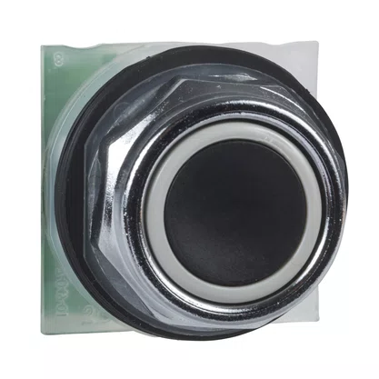 9001KR1BH5 - BOTÃO Ø30MM METÁLICO RETORNO POR MOLA PRETO NA