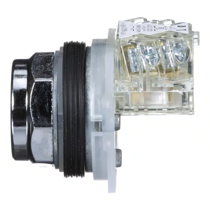 9001KR1GH13 - BOTÃO Ø30MM METÁLICO RETORNO POR MOLA VERDE NA NF