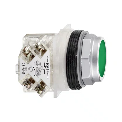 9001KR1GH5 - BOTÃO Ø30MM METÁLICO RETORNO POR MOLA VERDE NA