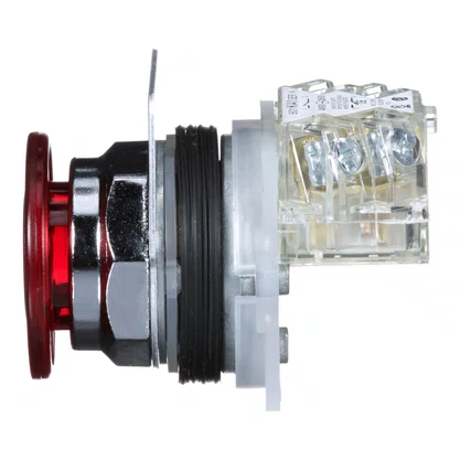 9001KR9RH13 - BOTÃO Ø30MM METÁLICO COGUMELO Ø41MM EMPURRARPUXAR VERMELHO NA NF