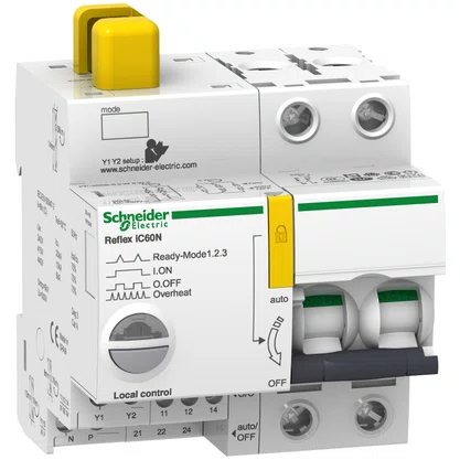 A9C62216 - DISJUNTOR TELECOMANDADO REFLEX ACTI9 IC60N 2P 16A CURVA C 10KA EM 380/415V (60497-2)