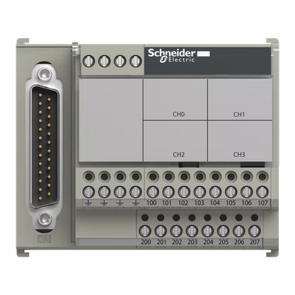 ABE7CPA412 - BASE TELEFAST COM BORNES PARA 4 ENTRADAS ANALOGICASTERMORT