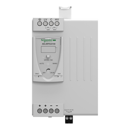 ABL8RPS24100 - FONTE DE ALIMENTAÇÃO CHAVEADA UNIVERSAL  24 VDC  240 W  10 A  100/120/200/500 VAC  MONO/BIFÁSICA