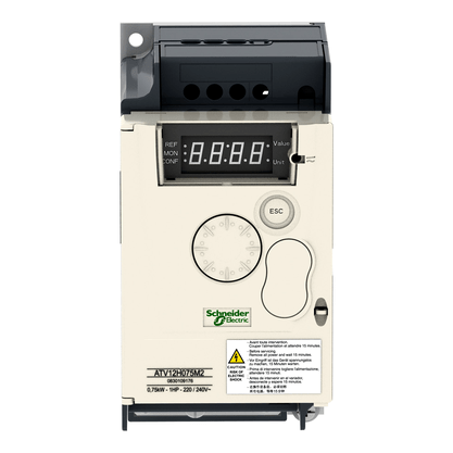 ATV12H075M2 - INVERSOR DE FREQUÊNCIA ATV12 0.75 KW 200-240 VAC MONOFÁSICO