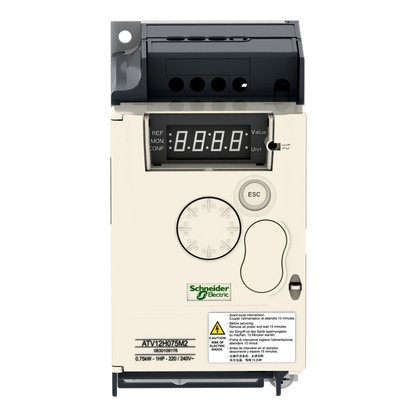 ATV12H075M3 - INVERSOR DE FREQUÊNCIA ATV12 0.75 KW 200-240 VAC TRIFÁSICO