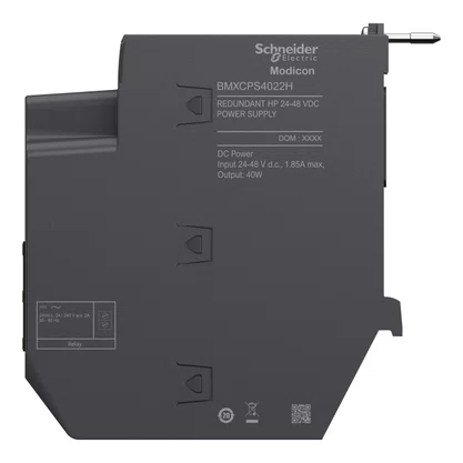 BMXCPS4022H - MÓDULO X80 FONTE DE ALIMENTAÇÃO REDUNDANTE 24 48 VCC 40 W AMBIENTE AGRESSIVO SCHNEIDER