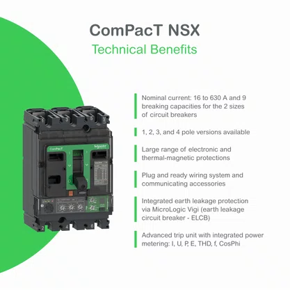 C25V3TM200 - DISJUNTOR NSX250HB1 TM200D 3P3D