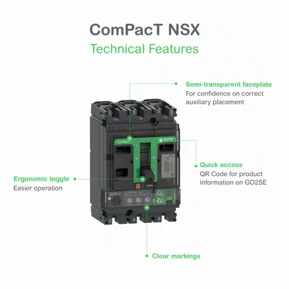 C25V3TM200 - DISJUNTOR NSX250HB1 TM200D 3P3D