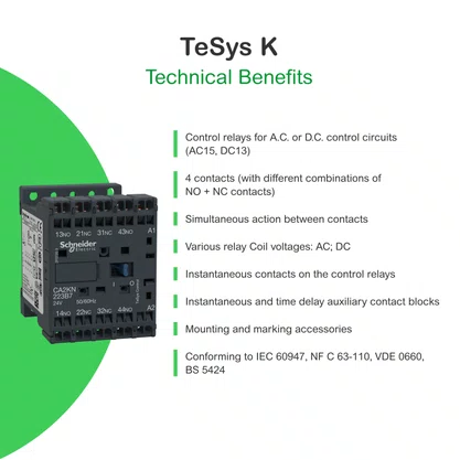 CA2KN22G7 - CONTATOR AUXILIAR TESYS K 2NA+2NF 120VCA