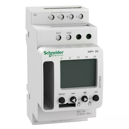 CCT15553 - CHAVE DE TEMPO PROGRAMÁVEL ACTI9 IHP+ 2C 24H 7D SMARTW SCHNEIDER