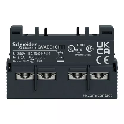 GVAED101 - CONTATO FRONTAL 1NA-SINALIZADOR FALHA+1NA-AUXILIAR INSTANTANEO