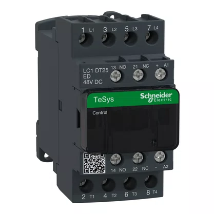 LC1DT25ED - CONTATOR TESYS DECA 4P 25A AC-1 48V CC 50/60HZ 1NA+1NF
