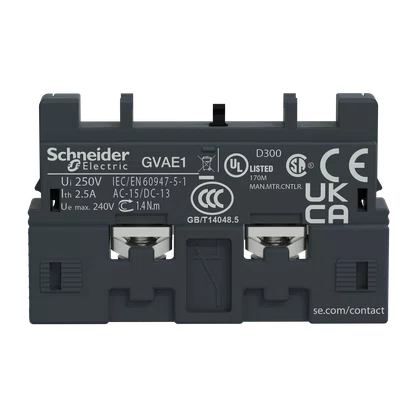 GVAE1 - CONTATO AUXILIAR INSTANTANEO FRONTAL 1NA OU 1NF TESYS G V2G V3