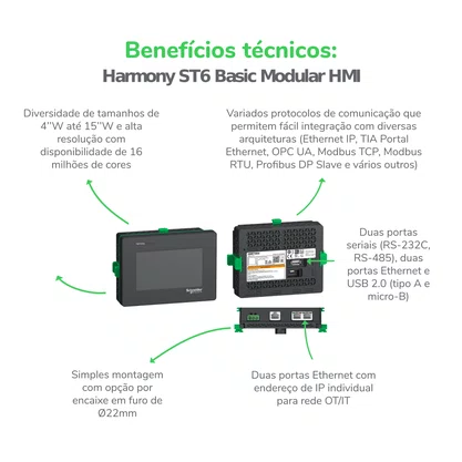 HMIST6400SL - HMI SPACELOGIC COM TELA DE 7” PARA MONITORAMENTO DE CONTROLADORES DE PLANTA E ZONA COMPATÍVEL COM BACNET/IP