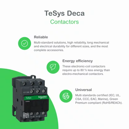 LC1D12FD - CONTATOR TESYS DECA 3P 12A AC-3 110V CC 50/60HZ 1NA+1NF