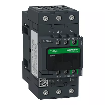 LC1D80ABNE - CONTATOR TESYS DECA GREEN COM EVERLINK 3P 66A AC-3 24-60V CA CC 50 60HZ