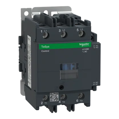 LC1D80Q7 - CONTATOR TRIPOLAR TESYS DECA 80A 1NA+1NF 380VCA