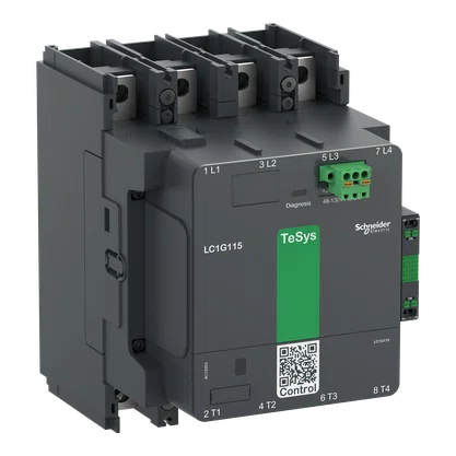 LC1G1854KUEN - CONTATOR DE ALTA POTÊNCIA TESYS GIGA 4 POLOS (4NA) AC3 <=440 V 185A BOBINA CA CC DE 100  250 V