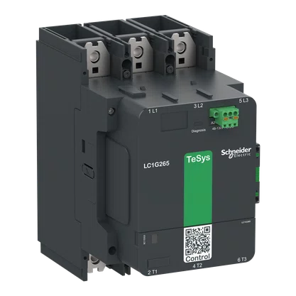 LC1G265EHEN - CONTATOR DE ALTA POTÊNCIA TESYS GIGA 3 POLOS (3NA) AC3 <=440 V 265A BOBINA CA CC DE 48  130 V