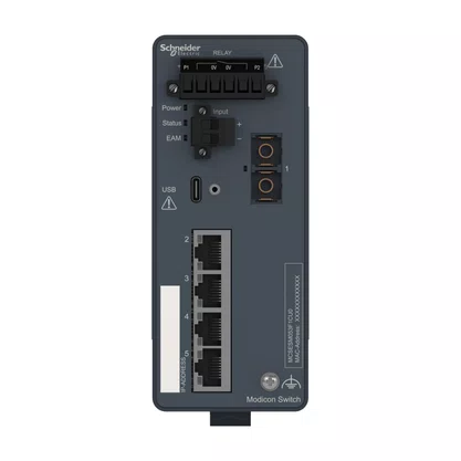 MCSESM053F1CU0 - MODICON MANAGED SWITCH 4 PORTS FOR COPPER  1 PORT FOR FIBER OPTIC MULTIMODE