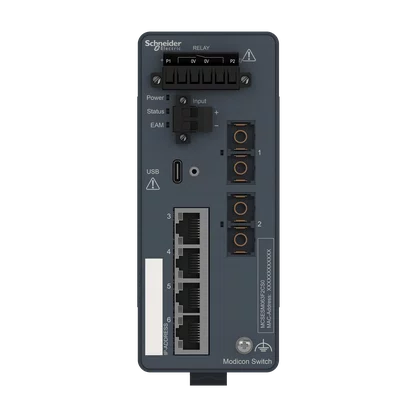 MCSESM063F2CS0 - MODICON MANAGED SWITCH 4 PORTS FOR COPPER  2 PORTS FOR FIBER OPTIC SINGLEMODE