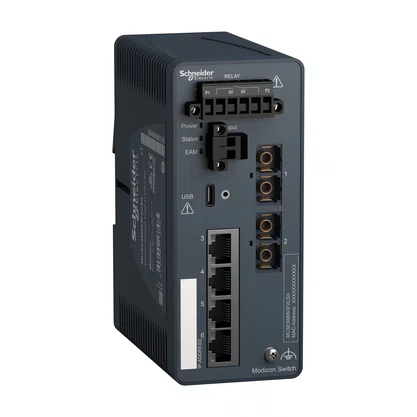MCSESM063F2CS0 - MODICON MANAGED SWITCH 4 PORTS FOR COPPER  2 PORTS FOR FIBER OPTIC SINGLEMODE