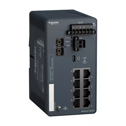 MCSESM093F1CS0 - MODICON MANAGED SWITCH 8 PORTS FOR COPPER  1 PORT FOR FIBER OPTIC SINGLEMODE