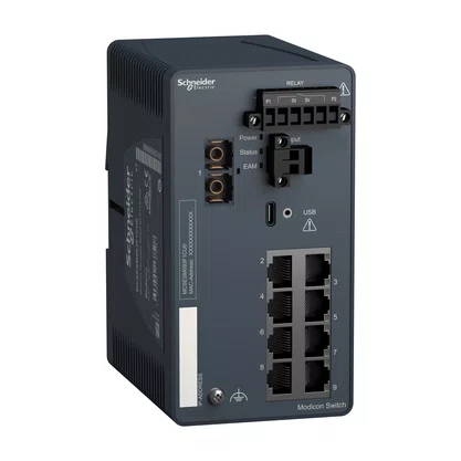 MCSESM093F1CU0 - MODICON MANAGED SWITCH 8 PORTS FOR COPPER  1 PORT FOR FIBER OPTIC MULTIMODE