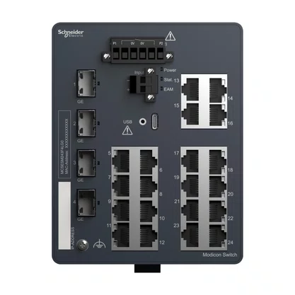 MCSESM243F4LG0 - SWITCH GERENCIÁVEL PADRÃO 20 PORTAS COBRE + 4 PORTAS GIGABIT SFP SCHNEIDER