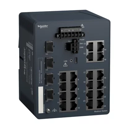 MCSESM243F4LG0 - SWITCH GERENCIÁVEL PADRÃO 20 PORTAS COBRE + 4 PORTAS GIGABIT SFP SCHNEIDER