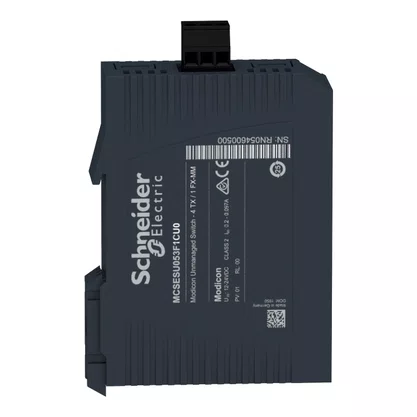 MCSESU053F1CU0 - MODICON STANDARD UNMANAGED SWITCH 4 PORTS FOR COPPER  1 PORT FOR MULTIMODE FIBER OPTIC