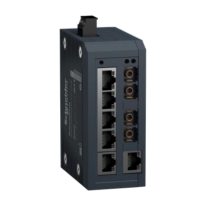 MCSESU083F2CS0 - MODICON STANDARD UNMANAGED SWITCH 6 PORTS FOR COPPER  2 PORTS FOR SINGLEMODE FIBER OPTIC