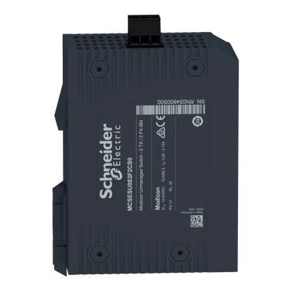 MCSESU083F2CS0 - MODICON STANDARD UNMANAGED SWITCH 6 PORTS FOR COPPER  2 PORTS FOR SINGLEMODE FIBER OPTIC