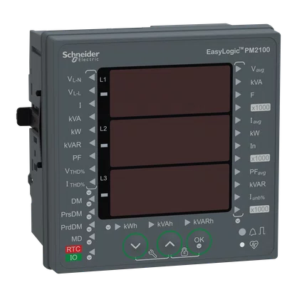 METSEPM2130 - MULTIMEDIDOR DE ENERGIA COM COMUNICACAO MODBUS RTU DISPLAY LED MODULOS E REGISTRO