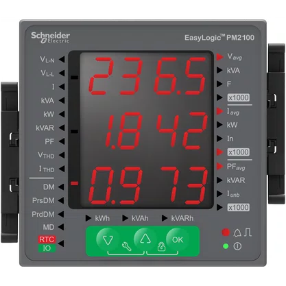 METSEPM2130 - MULTIMEDIDOR DE ENERGIA COM COMUNICACAO MODBUS RTU DISPLAY LED MODULOS E REGISTRO