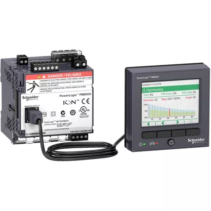 METSEPM8214 - POWERLOGIC PM8000 PM8214 LV DC MED DE MONT TRILHO DIN + DISPLAY REMOTO INT SCHNEIDER