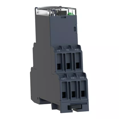 RE22R1AKMR - RELÉ TEMPORIZADOR MODULAR 8A 1NAF 0 05S 300H FUNÇÃO DUPLA ATRASO ASSIMÉTRICO NA ENERGIZAÇÃO E DESENERGIZAÇÃO 24 240VCA CC SCHNEIDER