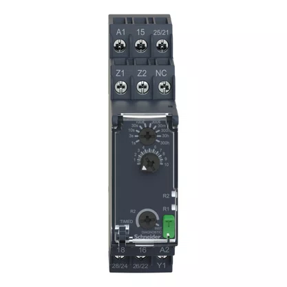 RE22R2AMR - RELÉ TEMPORIZADOR MODULAR  8A 2NAF 0,05S 300H FUNÇÃO DUPLA