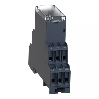 RE22R2KMR - RELÉ TEMPORIZADOR MODULAR 5A 2NAF 0 05S 300H ATRASO NA DESENERGIZAÇÃO SEM ALIMENTAÇÃO AUXILIAR 24 240VCA CC SCHNEIDER