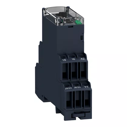 RE22R2MYMR - RELÉ TEMPORIZADOR MODULAR 8A 2NAF 0 05S 300H MULTIFUNÇÃO 24 240VCA CC SCHNEIDER