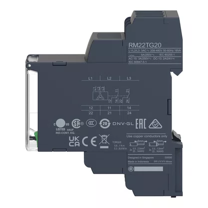 RM22TG20 - RELE FF. E SEQ. FASE 208-480VCA