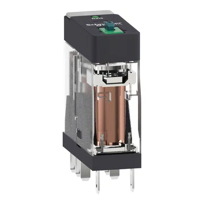RXG22BD - RELÉ DE INTERFACE 5A 2NAF BOTÃO DE TESTE LED 24VCC