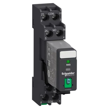 RXG22BD - RELÉ DE INTERFACE 5A 2NAF BOTÃO DE TESTE LED 24VCC