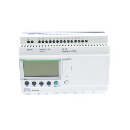 SR2A201BD - RELÉ PROGRAMÁVEL COMPACTO  COM DISPLAY  12 ENTRADAS 8 SAÍDAS  24 VDC
