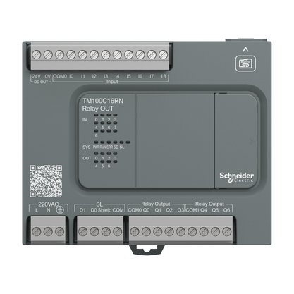 TM100C16RN - CLP SCHNEIDER 9 ENTRADAS E 7 SAÍDAS DIGITAIS